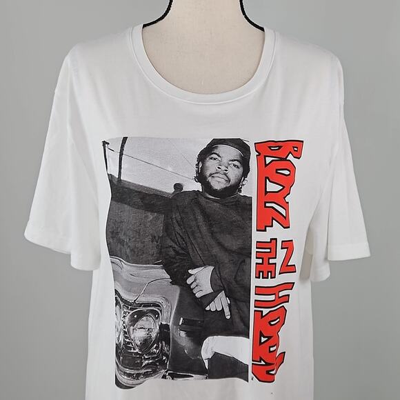 Hybrid Apparel Boyz N The Hood Long T-Shirt Pajama Gown | Women's Large | FLAWS - Picture 2 of 11